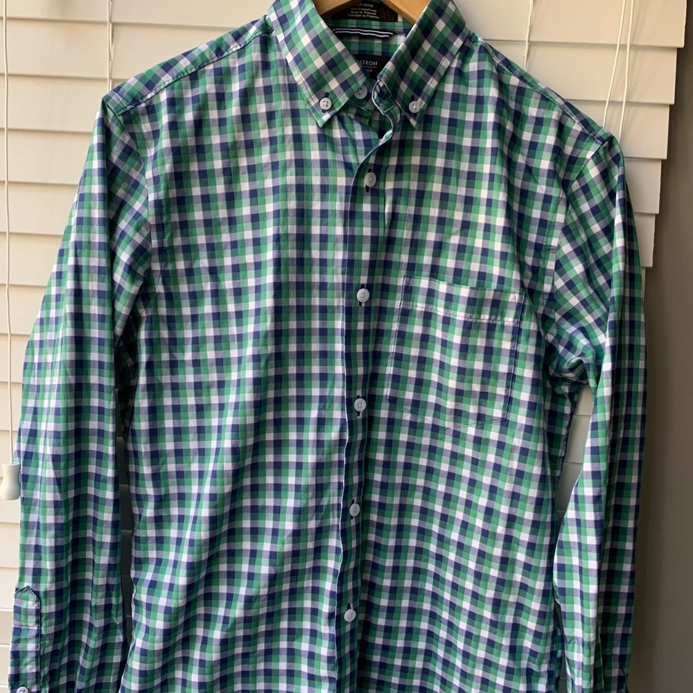 NORDSTROM MENS SHOP TRIM FIT SHIRT SIZE S
